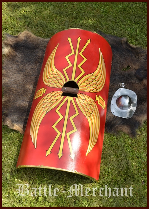 foto Imperial Roman Legionary Scutum with steel umbo